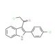 2-chloro-1-[2-(4-chlorophenyl)-1H-indol-3-yl]ethanone - chemical structure image