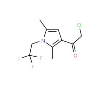 2-chloro-1-[2,5-dimethyl-1-(2,2,2-trifluoroethyl)-1H-pyrrol-3-yl]ethanone - chemical structure image