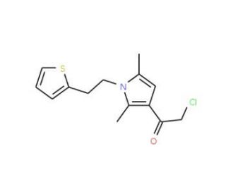 2-chloro-1-[2,5-dimethyl-1-(2-thien-2-ylethyl)-1H-pyrrol-3-yl]ethanone - chemical structure image