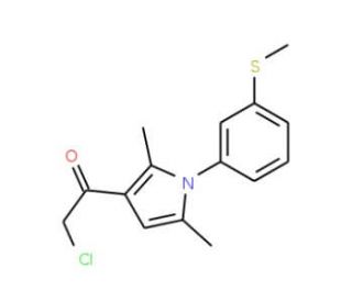 2-chloro-1-{2,5-dimethyl-1-[3-(methylthio)phenyl]-1H-pyrrol-3-yl}ethanone - chemical structure image