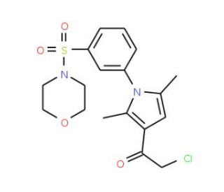 2-Chloro-1-{2,5-dimethyl-1-[3-(morpholine-4-sulfonyl)-phenyl]-1H-pyrrol-3-yl}-ethanone - chemical structure image