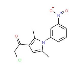 2-chloro-1-[2,5-dimethyl-1-(3-nitrophenyl)-1H-pyrrol-3-yl]ethanone - chemical structure image