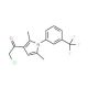2-Chloro-1-[2,5-dimethyl-1-(3-trifluoromethyl-phenyl)-1H-pyrrol-3-yl]-ethanone (CAS 314245-30-2) - chemical structure image