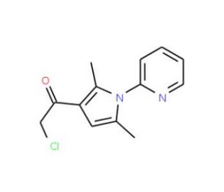 2-chloro-1-(2,5-dimethyl-1-pyridin-2-yl-1H-pyrrol-3-yl)ethanone - chemical structure image