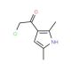 2-chloro-1-(2,5-dimethyl-1H-pyrrol-3-yl)ethanone (CAS 19597-16-1) - chemical structure image