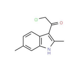 2-Chloro-1-(2,6-dimethyl-1H-indol-3-yl)ethanone (CAS 842971-79-3) - chemical structure image