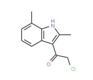 2-Chloro-1-(2,7-dimethyl-1H-indol-3-yl)ethanone (CAS 1134334-67-0) - chemical structure image