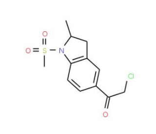 2-chloro-1-[2-methyl-1-(methylsulfonyl)-2,3-dihydro-1H-indol-5-yl]ethanone - chemical structure image
