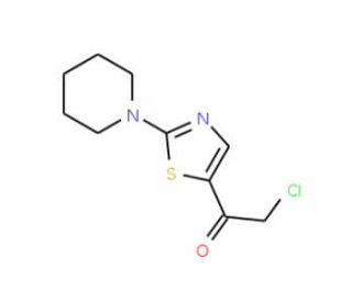 2-chloro-1-(2-piperidin-1-yl-1,3-thiazol-5-yl)ethanone - chemical structure image