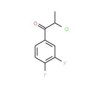 2-Chloro-1-(3,4-difluoro-phenyl)-propan-1-one - chemical structure image