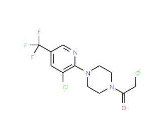 2-Chloro-1-{4-[3-chloro-5-(trifluoromethyl)-2-pyridinyl]piperazino}-1-ethanone - chemical structure image
