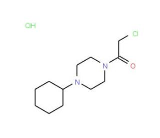 2-Chloro-1-(4-cyclohexyl-piperazin-1-yl)-ethanonehydrochloride - chemical structure image