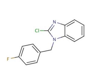 2-Chloro-1-(4-fluorobenzyl)benzimidazole (CAS 84946-20-3) - chemical structure image