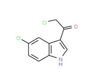 2-Chloro-1-(5-chloro-1H-indol-3-yl)ethanone (CAS 38693-11-7) - chemical structure image