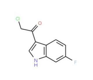 2-Chloro-1-(6-fluoro-1H-indol-3-yl)-ethanone - chemical structure image