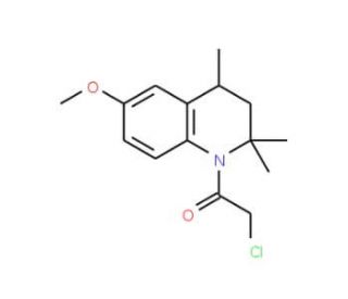 2-Chloro-1-(6-methoxy-2,2,4-trimethyl-3,4-dihydro-2H-quinolin-1-yl)-ethanone (CAS 376371-15-2) - chemical structure image