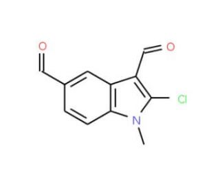 2-chloro-1-methyl-1H-indole-3,5-dicarbaldehyde (CAS 66335-32-8) - chemical structure image