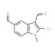 2-chloro-1-methyl-1H-indole-3,5-dicarbaldehyde (CAS 66335-32-8) - chemical structure image