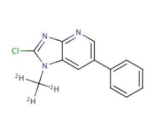 2-Chloro-1-(trideuteromethyl)-6-phenylimidazo(4,5-b)pyridine (CAS 1020719-30-5) - chemical structure image