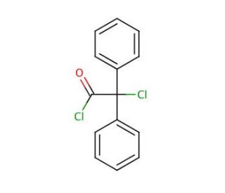 2-Chloro-2,2-diphenylacetyl chloride (CAS 2902-98-9) - chemical structure image