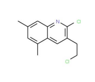 2-Chloro-3-(2-chloroethyl)-5,7-dimethylquinoline (CAS 893724-64-6) - chemical structure image