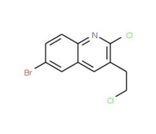 2-Chloro-3-(2-chloroethyl)-6-bromoquinoline (CAS 948294-46-0) - chemical structure image