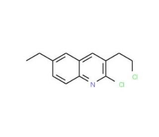 2-Chloro-3-(2-chloroethyl)-6-ethylquinoline (CAS 948294-51-7) - chemical structure image