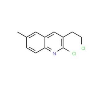 2-Chloro-3-(2-chloroethyl)-6-methylquinoline (CAS 62595-02-2) - chemical structure image