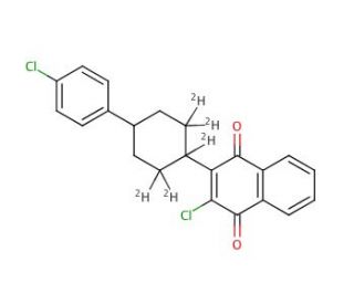 2-Chloro-3-[4-(4-chlorophenyl)cyclohexyl-d5]-1,4-naphthalenedione - chemical structure image