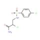 2-Chloro-3-(4-chloro-benzenesulfonylamino)-propionamide (CAS 38962-86-6) - chemical structure image
