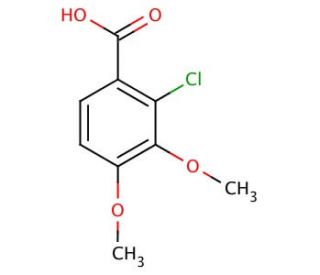 2-Chloro-3,4-dimethoxybenzoic acid (CAS 52009-53-7) - chemical structure image