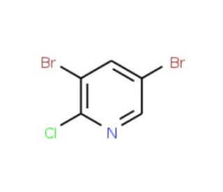 2-Chloro-3,5-dibromopyridine (CAS 40360-47-2) - chemical structure image