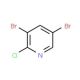2-Chloro-3,5-dibromopyridine (CAS 40360-47-2) - chemical structure image