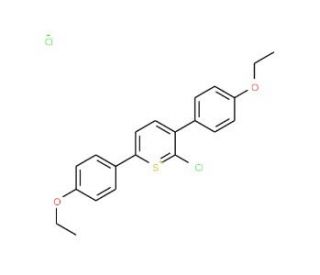 2-Chloro-3,6-bis(4-ethoxyphenyl)thiopyranylium chloride - chemical structure image