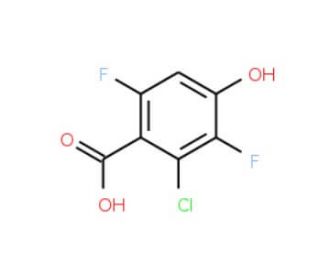 2-Chloro-3,6-difluoro-4-hydroxybenzenecarboxylic acid - chemical structure image