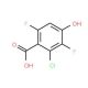 2-Chloro-3,6-difluoro-4-hydroxybenzenecarboxylic acid - chemical structure image