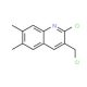 2-Chloro-3-chloromethyl-6,7-dimethylquinoline (CAS 182052-67-1) - chemical structure image