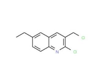 2-Chloro-3-chloromethyl-6-ethylquinoline (CAS 948290-97-9) - chemical structure image