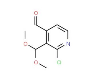 2-Chloro-3-(dimethoxymethyl)isonicotinaldehyde - chemical structure image