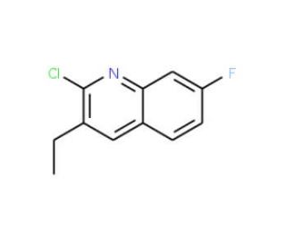 2-Chloro-3-ethyl-7-fluoroquinoline (CAS 1031928-09-2) - chemical structure image