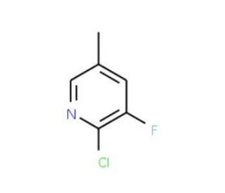 2-Chloro-3-fluoro-5-methyl-pyridine (CAS 34552-15-3) - chemical structure image