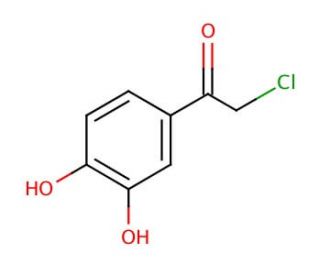 2-Chloro-3&prime;,4&prime;-dihydroxyacetophenone (CAS 99-40-1) - chemical structure image