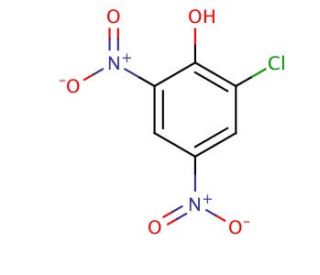2-Chloro-4,6-dinitrophenol (CAS 946-31-6) - chemical structure image
