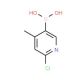 2-Chloro-4-methylpyridine-5-boronic acid (CAS 913836-08-5) - chemical structure image