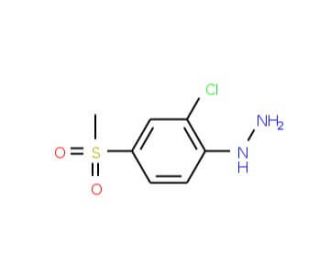 2-Chloro-4-methylsulfonylphenylhydrazine (CAS 85634-77-1) - chemical structure image