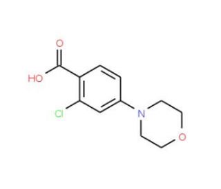 2-Chloro-4-morpholinobenzenecarboxylic acid (CAS 175153-55-6) - chemical structure image