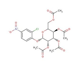 2-Chloro-4-nitrophenyl-2,3,4,6-tetra-O-acetyl-&beta;-D-glucopyranoside (CAS 35023-71-3) - chemical structure image