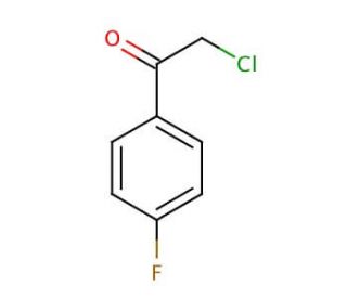 2-Chloro-4&prime;-fluoroacetophenone (CAS 456-04-2) - chemical structure image