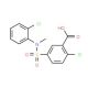 2-Chloro-5-[(2-chloro-phenyl)-methyl-sulfamoyl]-benzoic acid - chemical structure image