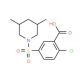 2-chloro-5-[(3,5-dimethylpiperidin-1-yl)sulfonyl]benzoic acid (CAS 24358-29-0) - chemical structure image